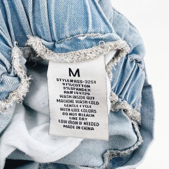 American Bazi High Waisted Paperbag Denim Shorts M - Picture 7 of 11